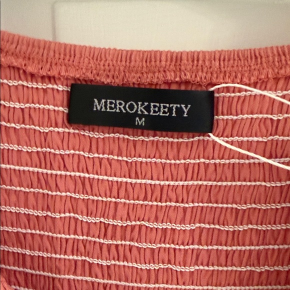 Chic Coral Midi Dress - Picture 2 of 3